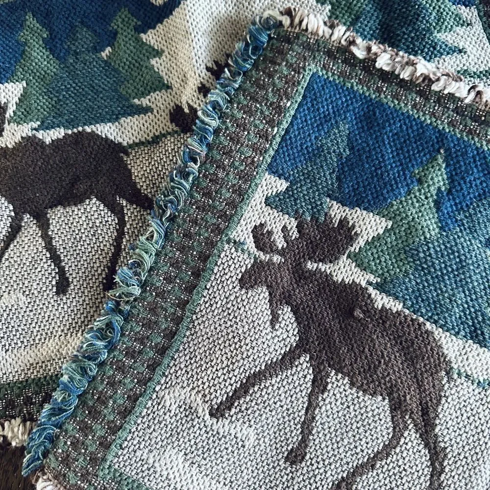 Vintage fabric scene